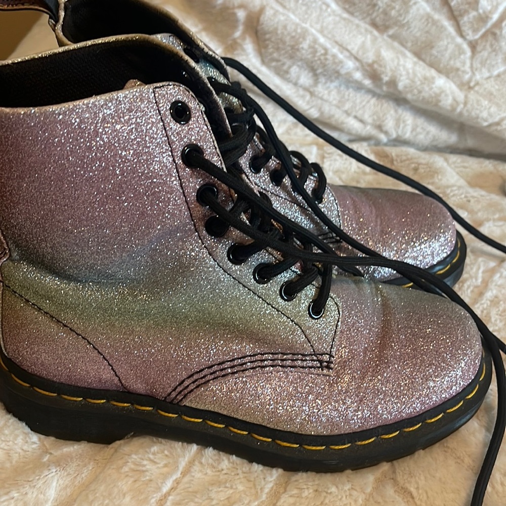 Doc martens sparkly rainbow
